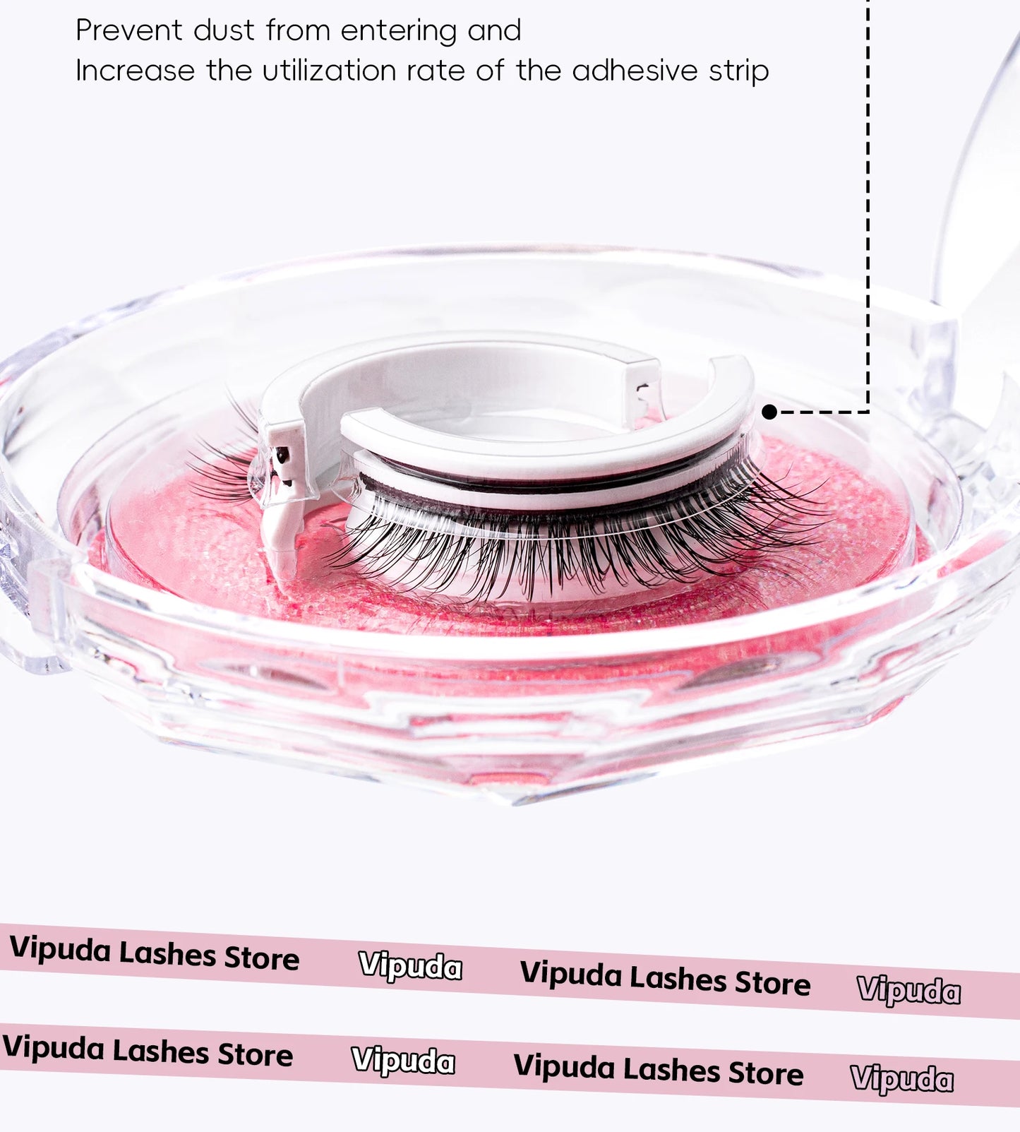 1Pair Reusable Self-Adhesive False Eyelashes Full Strip