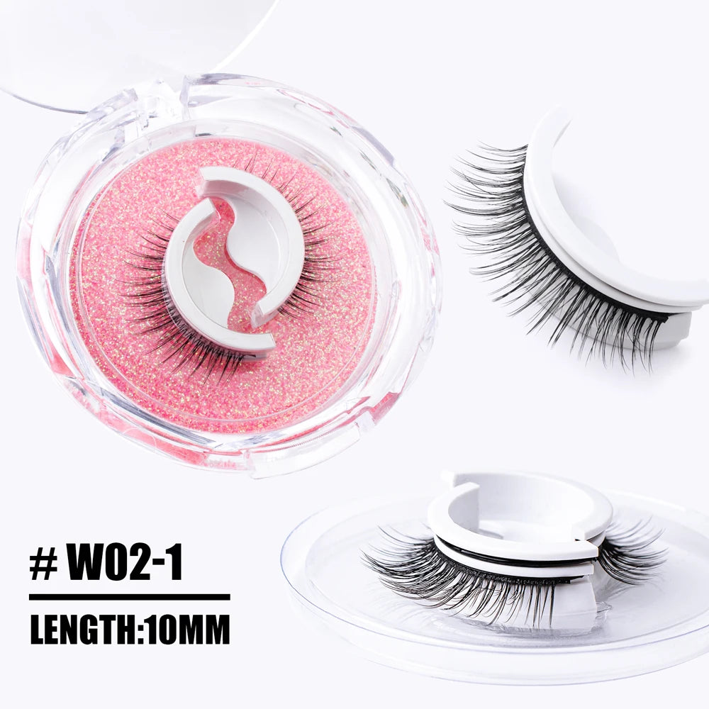 1Pair Reusable Self-Adhesive False Eyelashes Full Strip
