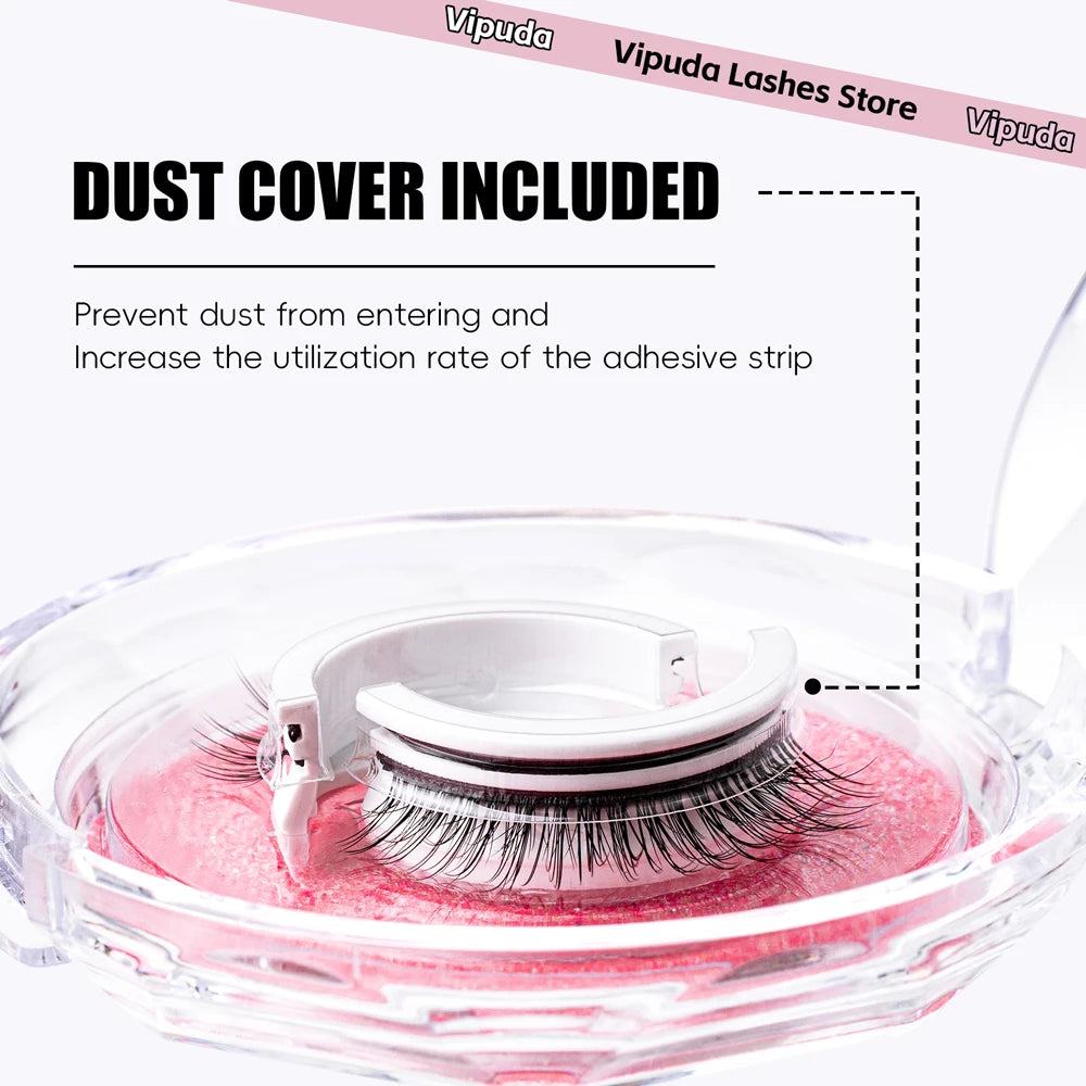 1Pair Reusable Self-Adhesive False Eyelashes Full Strip