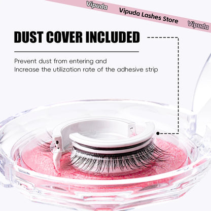 1Pair Reusable Self-Adhesive False Eyelashes Full Strip