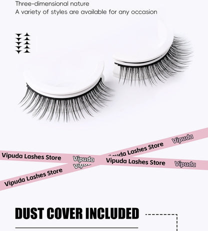 1Pair Reusable Self-Adhesive False Eyelashes Full Strip